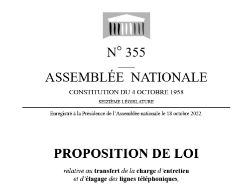 Proposition de loi relative au transfert de la charge d’entretien des lignes téléphoniques